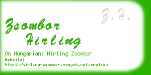 zsombor hirling business card